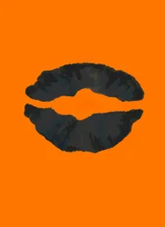 Kräftiger orangefarbener Kuss