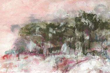 Stille rosa Landschaft