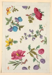 Blumendesign für bedruckten Stoff