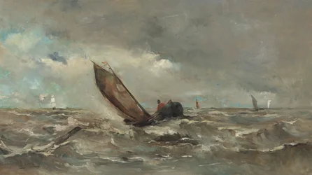 Boot in de storm