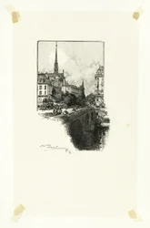 Le Pont Saint-Michel, Platte zwölf aus Le Long de la Seine et des Boulevards