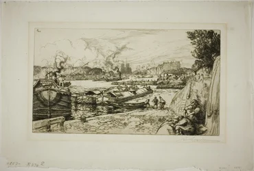 Die Seine an der Mündung des Canal Saint-Martin