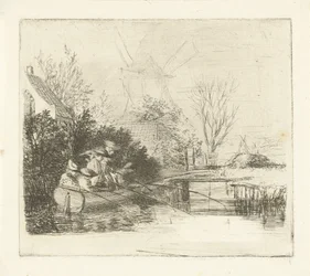 Angler bei einem Fluss