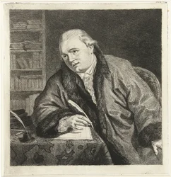 Porträt des Komponisten und Radierers Johan Antoni Kauclitz Colizzi 1742-1808, 1780er Jahre