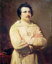 Honore de Balzac in seiner Mönchskutte, 1829