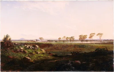 Mount Fyans Woolshed, die Woolshed bei Camperdown, 1869