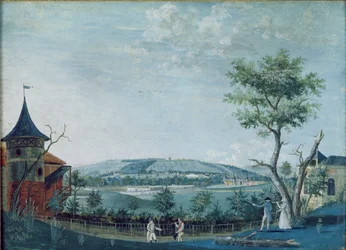 Die Einsiedelei und das alte Schloss im Park von Le Raincy, 1754-93