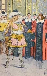 Ludwig XIV. besucht das französische Parlament, Illustration aus 