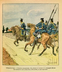 Die Ost-Armee von Eugene Sergeant, illustriert von Louis Bombled: Verteidigung von Dijon am 29. Oktober