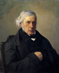 Porträt des Philosophen Victor Cousin (1792-1867) Gemälde von Louis Claude Mouchot (1830-1891). 19. Jahrhundert