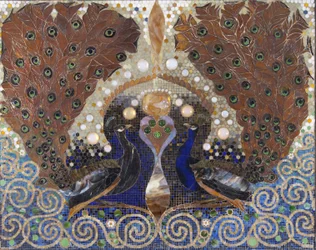 Pfauenmosaik aus der Eingangshalle des Hauses von Henry O. Havemeyer, New York