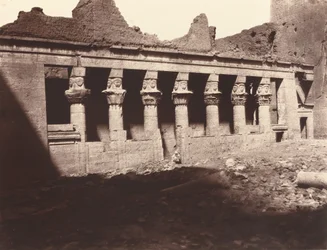 Philae, Innenhof, Kolonnade des Westens, 1859/1860