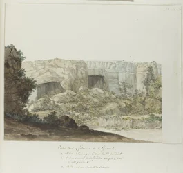Teil der Latomies-Höhlen bei Syrakus (Voyage en Italie, en Sicile et à Malte - 1778)