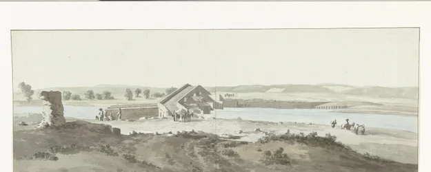 Ansicht der Canosa-Brücke über den Ofanto in Apulien (Voyage en Italie, en Sicile et à Malte - 1778)