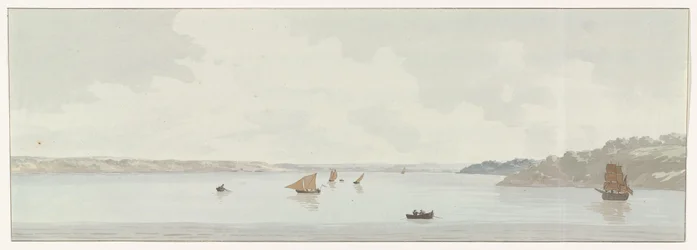 Ansicht eines Teils des Mare Piccolo (Voyage en Italie, en Sicile et à Malte - 1778)