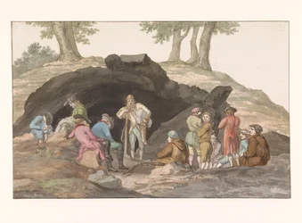 Aufenthalt bei der Grotte delle Capre an der Grenze bei Nemorosa und Fredda (Voyage en Italie, en Sicile et à Malte - 1778)