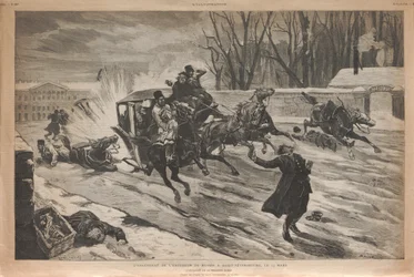 Ermordung von Zar Alexander II. in St. Petersburg, 1881