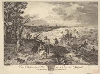 Raub auf einer Straße nach einem Gemälde in der Sammlung des Duc de Choiseul