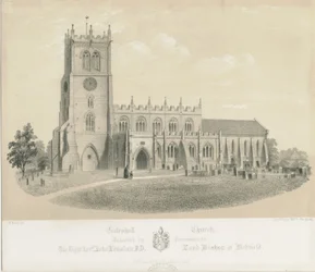 Eccleshall Kirche (Lithographie)