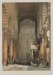 Ägypten und Nubien, Band III: Innenraum der Moschee der Metwalys, 1849