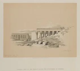 Ägypten und Nubien, Band II: Seitenansicht des Tempels namens Typhonoeum in Dendera, 1848