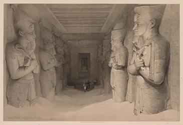 Ägypten und Nubien: Band I - Nr. 14, Innenansicht des Tempels Aboo Simbel