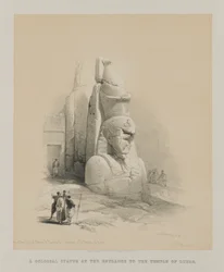 Ägypten und Nubien, Band I: Eine der zwei kolossalen Statuen von Ramses II., 1847