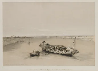 Ägypten und Nubien, Band I: Blick auf den Nil in Richtung der Pyramiden von Dashour und Sakkara, 184
