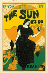 Werbeplakat für die Zeitung „The Sun“, 1895