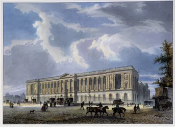 Ansicht der Louvre-Kolonnade - in „Paris en 1837“