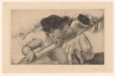 Zwei Ballerinas an einer Ballettstange