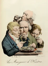 Austernesser, Gravur von Louis-Leopold Boilly