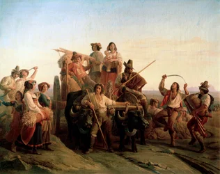 Die Ankunft der Erntearbeiter in den Pontinischen Sümpfen, 1833