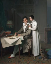Die Geographiestunde (Porträt von Monsieur Gaudry und seiner Tochter)