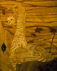 Jugendstil-Mahagoni- und Eichenbuffet