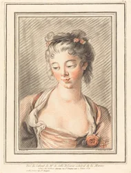 Büste einer jungen Frau, die nach unten schaut, 1773 oder später