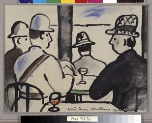 Vier Charaktere an der Bar