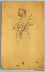 Studie einer stehenden weiblichen Figur