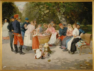 Kindermädchen im Park
