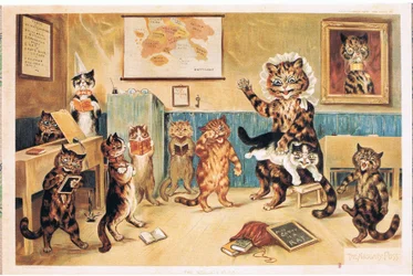 Die freche Katze, Postkarte, 1960er Jahre