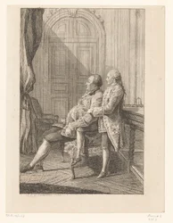 Porträt von Louis Philippe I. von Orléans und seinem Sohn Louis Philippe II. von Orléans