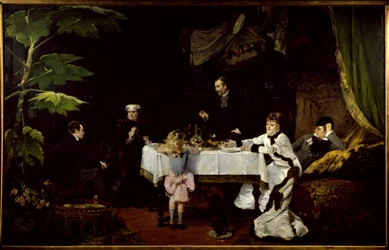 Das Frühstück im Gewächshaus