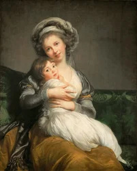 Selbstporträt mit ihrer Tochter Julie, 1786