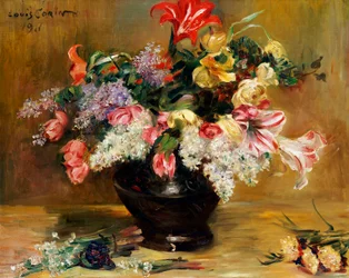 Amaryllis, Flieder und Tulpen, 1911