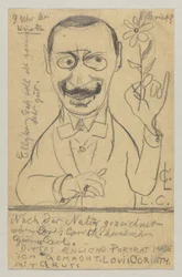 Lovis Corinth an Fräulein Elly Franke: Postkarte, Poststempel 28. August 1897