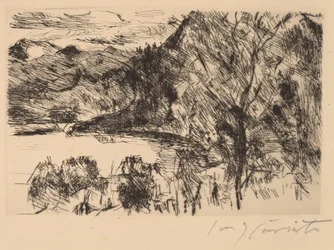 Walchensee mit Jochberg, 1923