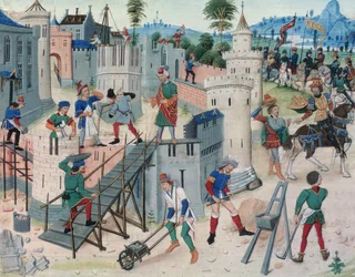 Der Bau eines Palastes, aus einer 