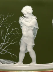 Detail von einem Paar Vasen, 