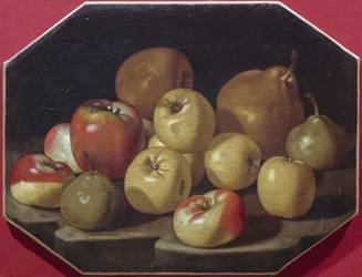 Stillleben mit Äpfeln und Birnen