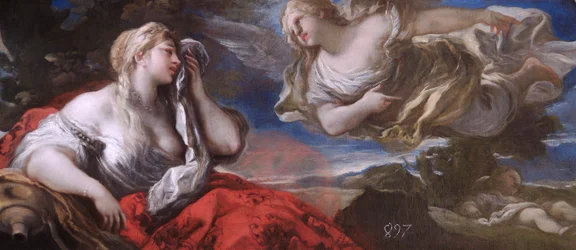Hagar und Ismael in der Wüste, 17. oder frühes 18. Jahrhundert
